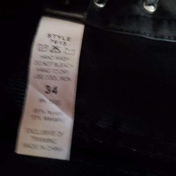 Frederick’s of Hollywood Black/Silver Shimmer Lace Up Corset 34 Bustier Halter - Picture 9 of 10